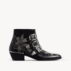 Chloe Susanna black with silver studs boots size 35
